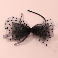 Simple Net Yarn Polka Dots Bow Hairband Wholesale Nihaojewelry main image 3