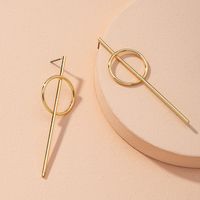 Geometric New Simple And Long Women's Small Circle Alloy Earrings sku image 1