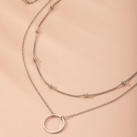 Korea Geometric Simple Metal Ring Pendant Minimalist Alloy Necklace Wholesale sku image 1