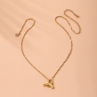 Hot Sell Simple Clavicle Chain Pistol Pendant Hiphop Fashion Necklace Wholesale Nihaojewelry sku image 1