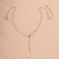 Fashion Trendy Brand Hip-hop Irregular Geometric Pattern Alloy Pendant Necklace For Women Jewelry Wholesale sku image 1