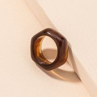 Retro Fashion Amber Acrylic Ring sku image 1