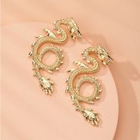 Retro Exaggerated Snake-shaped Dragon-shaped Fashion Creative Earrings Wholesale Nihaojewelry sku image 1