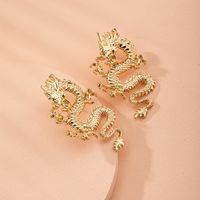 Retro Exaggerated Snake-shaped Dragon-shaped Fashion Creative Earrings Wholesale Nihaojewelry sku image 2