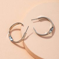 Fashion Simple Twisted Silver Earrings sku image 1