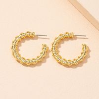 Korea's New Simple Fashion Geometric Twisted Twist Circle Earrings sku image 2