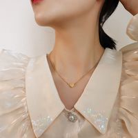 Titanium&stainless Steel Korea Sweetheart Necklace  (mini Heart Rose Alloy) Nhok0224-mini-heart-rose-alloy sku image 1