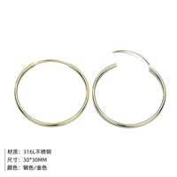 Fashion Geometric Stainless Steel No Inlaid 14K Gold Plated Earrings sku image 9