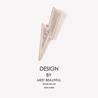 Koreanische Mode Glänzende Strass Perle Blitzform Haarspange sku image 1