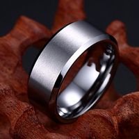 Simple Stainless Steel Glossy Ring sku image 1