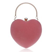 Hot Heart-shaped Handbag Lady Fashion Makeup Bag Evening  Bag Clutch Bag sku image 5