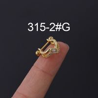 Ear Cartilage Rings & Studs Geometric Copper Plating Artificial Gemstones sku image 13