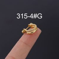 Ear Cartilage Rings & Studs Geometric Copper Plating Artificial Gemstones sku image 11