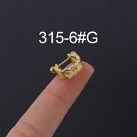 Ear Cartilage Rings & Studs Geometric Copper Plating Artificial Gemstones sku image 12