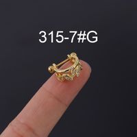 Ear Cartilage Rings & Studs Geometric Copper Plating Artificial Gemstones sku image 15