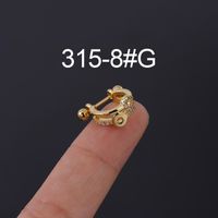 Ear Cartilage Rings & Studs Geometric Copper Plating Artificial Gemstones sku image 16