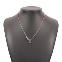 Simple Leaf Key Diamond Alloy Necklace Wholesale sku image 1