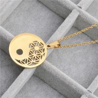 Fashion Jewelry Fashion Wild Necklace Stainless Steel Gossip Pendant Necklace Wholesale Nihaojewelry sku image 5