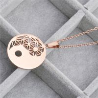 Fashion Jewelry Fashion Wild Necklace Stainless Steel Gossip Pendant Necklace Wholesale Nihaojewelry sku image 6