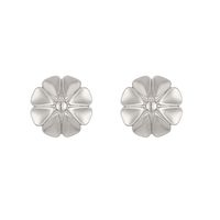 New S925 Silver Needle Earrings Alloy Geometric Round Flower Earrings Wholesale Nihaojewelry sku image 2