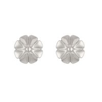 Nueva S925 Pendientes De Aguja De Plata Aleación Geométrica Ronda Flor Pendientes Al Por Mayor Nihaojewelry sku image 2