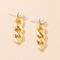 Fashion Chain Retro Pearl Earrings sku image 1