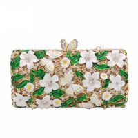 New Fashion Evening Bag Grease Flower Butterfly Clutch Bag Party Bag Party Evening Bag sku image 5