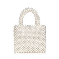 New Ladies Pearl Bag Fashion Handbag Hand-beaded Woven Bag Wholesale Nihaojewelry sku image 1