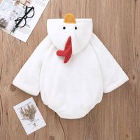 Cute Duck Shape Hooded Baby Zipper Jumpsuit Wholesale Nihaojewelry main image 3
