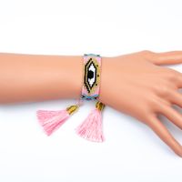 Fashion Tassel Miuiki Rice Beads Woven Demon Eye Bracelet Wholesale Nihaojewelry main image 4