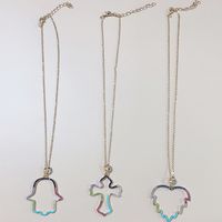 Simple Color Diamond Geometric Hollow Necklace Wholesale Jewelry Nihaojewelry main image 1
