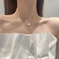 Simple Fashion Titanium Steel Pearl Necklace Wholesale Nihaojewelry main image 5