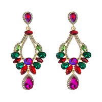 Fashion Vintage Inlaid Colorful Rhinestone Geometric Earrings Wholesale Nihaojewelry main image 6