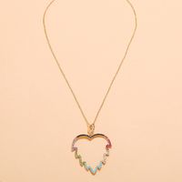 Simple Color Diamond Geometric Hollow Necklace Wholesale Jewelry Nihaojewelry sku image 2