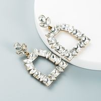 Multi-layer Colored Glass Diamond Pendant Earrings Wholesale Nihaojewelry sku image 1
