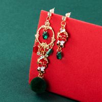 Père Noël Arbre De Noël Boîte-cadeau Pendentif Boucles D&#39;oreilles Asymétriques Gros Nihaojewelry sku image 1