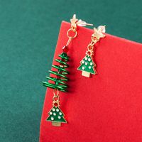 Christmas Ornament Snowflake Snowman Spiral Tree Earrings Wholesale Nihaojewelry sku image 3