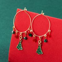 Árbol De Navidad Bell Calcetines Pendientes Colgantes Al Por Mayor Nihaojewelry sku image 1