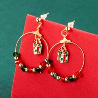 Christmas Tree Bell Socks Pendant Earrings Wholesale Nihaojewelry sku image 3