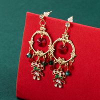 Christmas Cane Gift Box Pendant Earrings Wholesale Nihaojewelry sku image 1