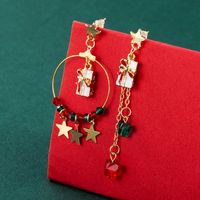 Christmas Cane Gift Box Pendant Earrings Wholesale Nihaojewelry sku image 2