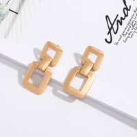 Korea's Fashion Niche Simple Retro Geometric Exaggerated Alloy Earrings For Women sku image 1