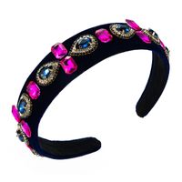 Christmas Glass Diamond Flower Wide-brimmed Velvet Headband Wholesale Nihaojewelry main image 6