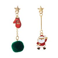 Père Noël Arbre De Noël Boîte-cadeau Pendentif Boucles D&#39;oreilles Asymétriques Gros Nihaojewelry main image 6