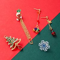 Christmas Snowflake Socks Tassel Asymmetric Earrings Wholesale Nihaojewelry main image 3
