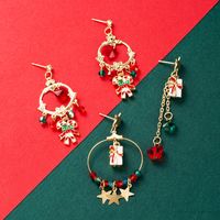 Christmas Cane Gift Box Pendant Earrings Wholesale Nihaojewelry main image 3