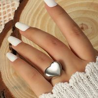 Wholesale Jewelry Simple Style Heart Alloy Open Rings main image 3