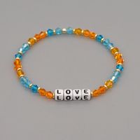 Nihaojewelry Ethnic Style Crystal Handmade Beaded Letter Bracelet Wholesale Jewelry sku image 5