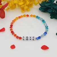 Nihaojewelry Ethnic Style Crystal Handmade Beaded Letter Bracelet Wholesale Jewelry sku image 6