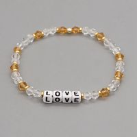 Nihaojewelry Ethnic Style Crystal Handmade Beaded Letter Bracelet Wholesale Jewelry sku image 7